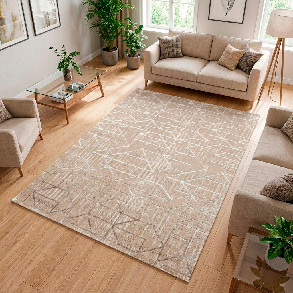 Alfombra casa dorada medida: 120m x 170cm - Alfombras | D' Ensueño