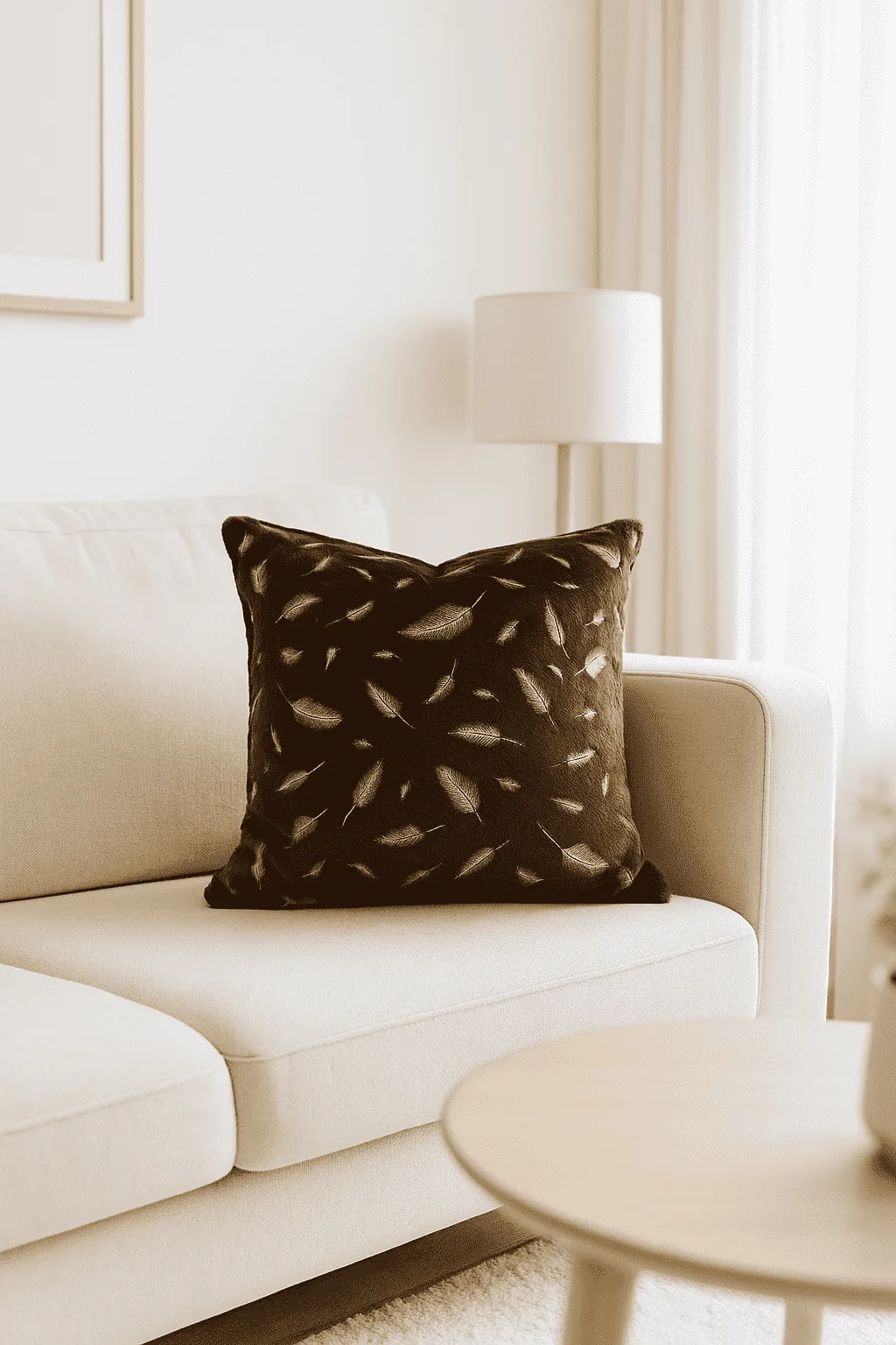 Cojín piel de ángel plumas 45cmx45cm - Cojines | D' Ensueño