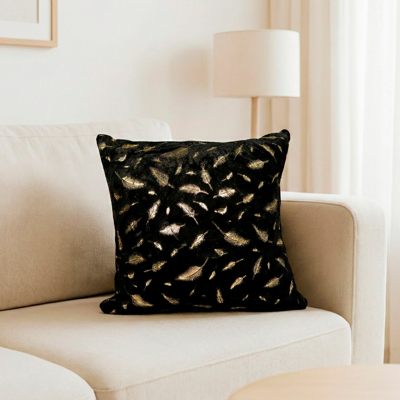 Cojín piel de ángel plumas 45cmx45cm - Cojines | D' Ensueño