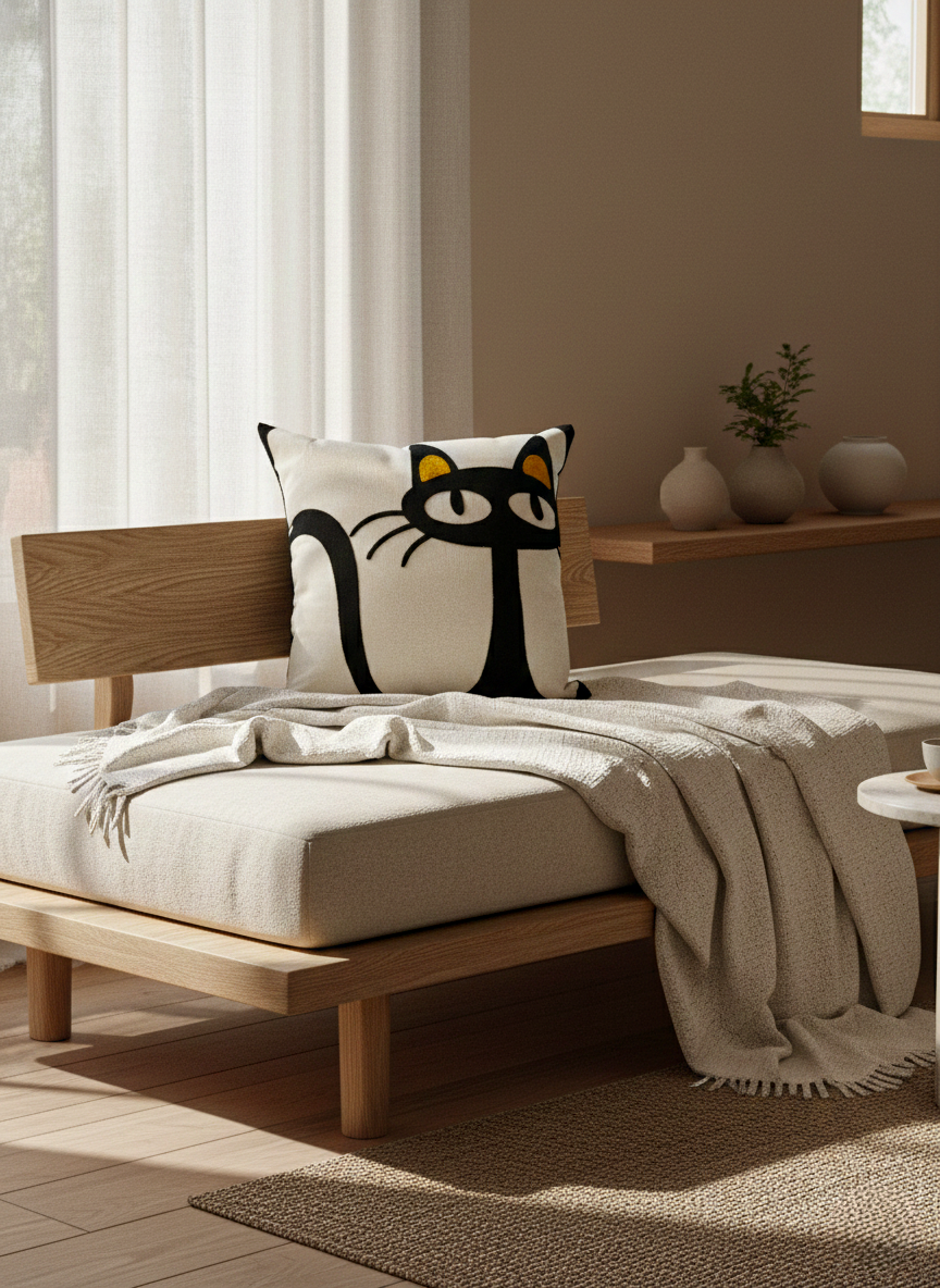 Cojín cat 45cmx45cm - Cojines | D' Ensueño