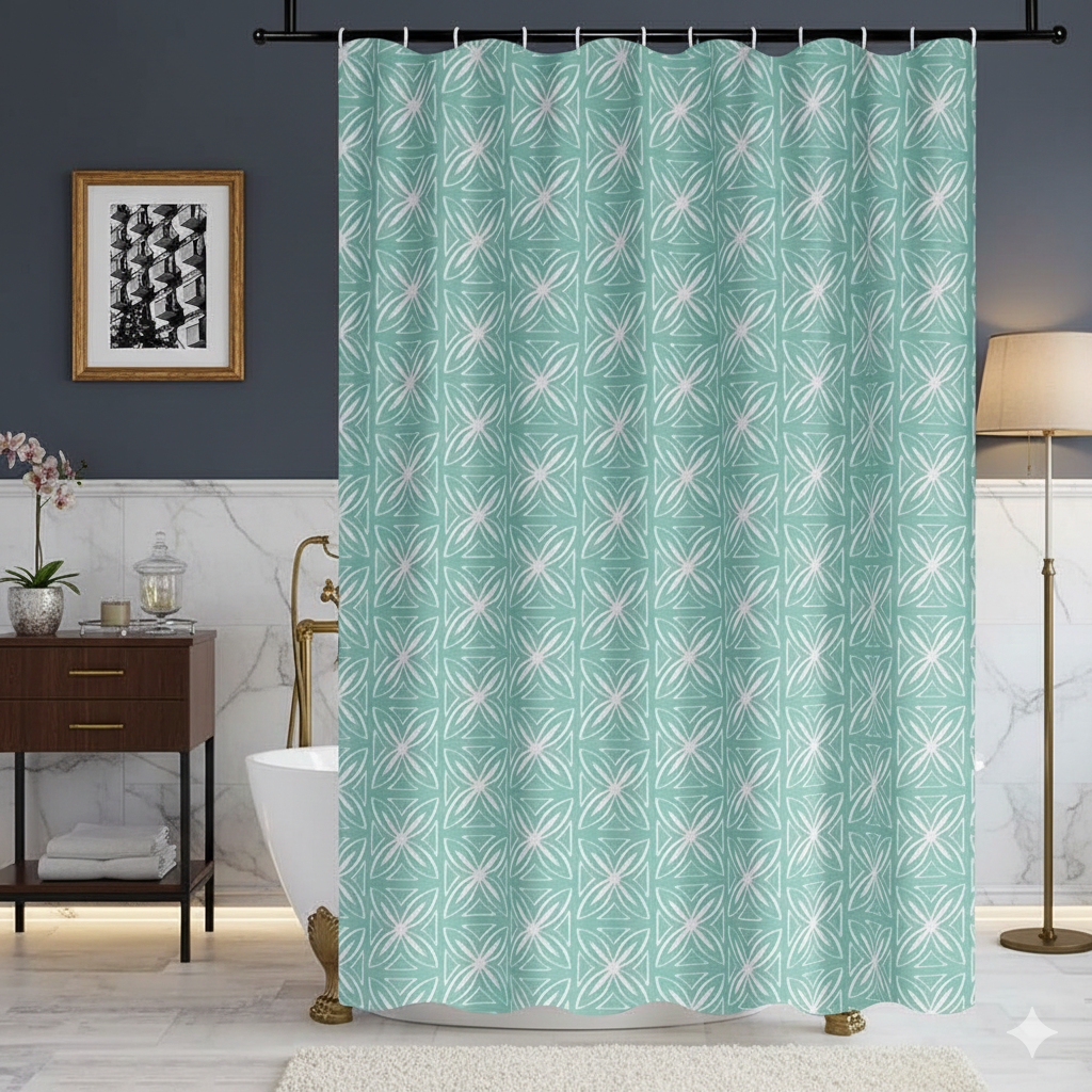 Cortina para baño estamp ada 180cmx180cm - Cortinas | D' Ensueño