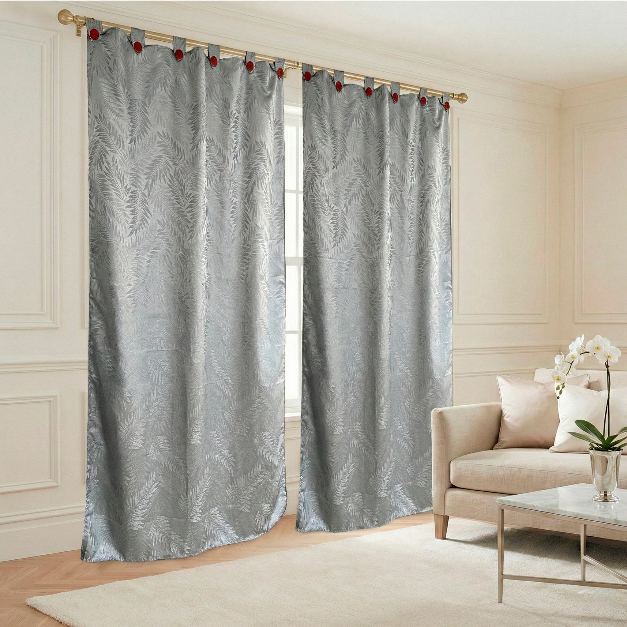 Cortina y akar botón p ast 135cmx210cm - Cortinas | D' Ensueño