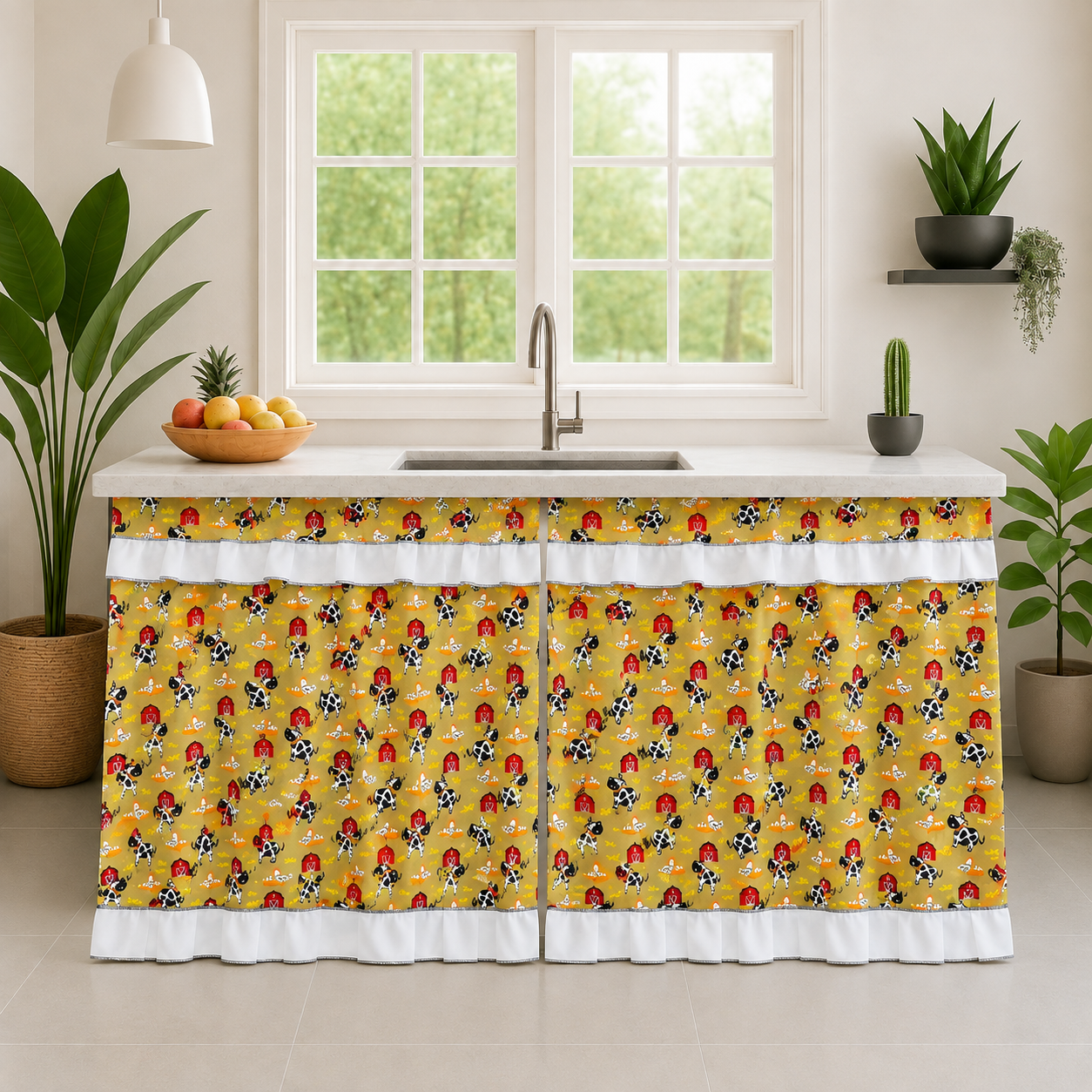 Cortina cocina mesón 150cmx85cm - Cortinas | D' Ensueño