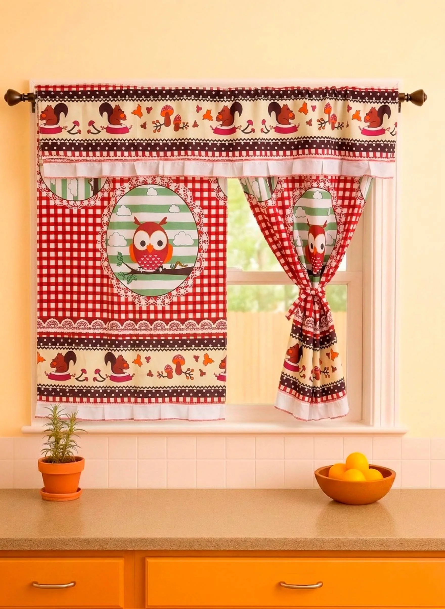 Cortina cocina ventana 145cmx100cm - Cortinas Colombia