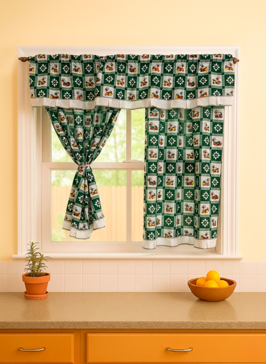 Cortina cocina ventana 145cmx100cm - Cortinas | D' Ensueño