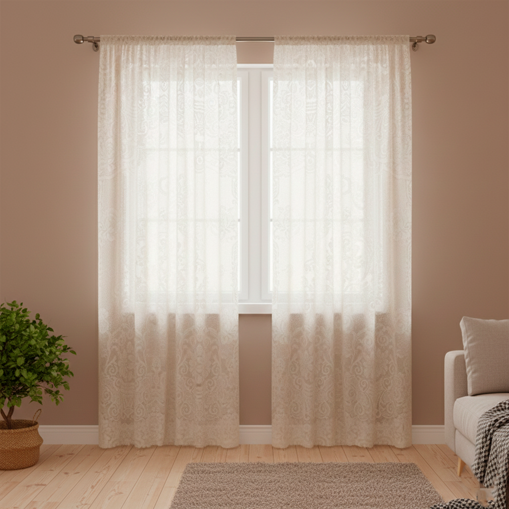 Velo encaje rosalía 150cmx213cm - Cortinas | D' Ensueño