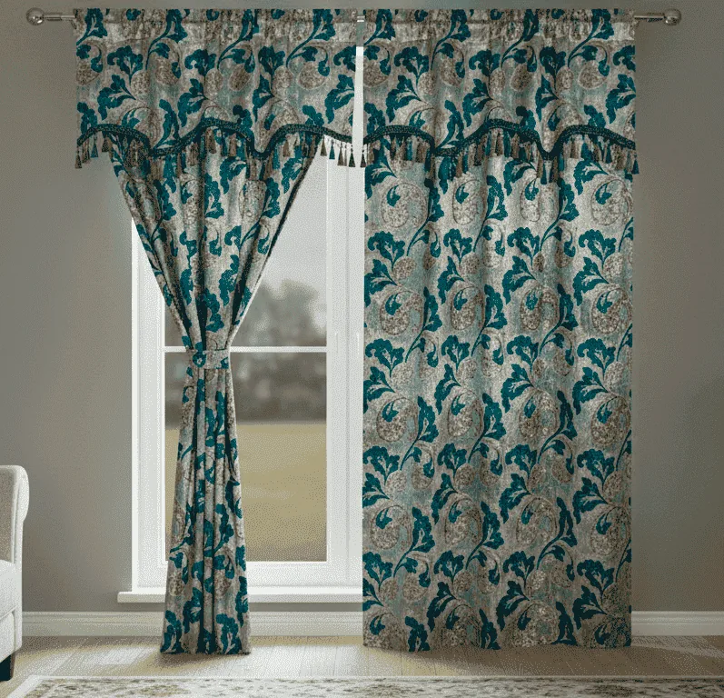 Cortina cenefa de lujo 140cmx230cm - Cortinas Colombia