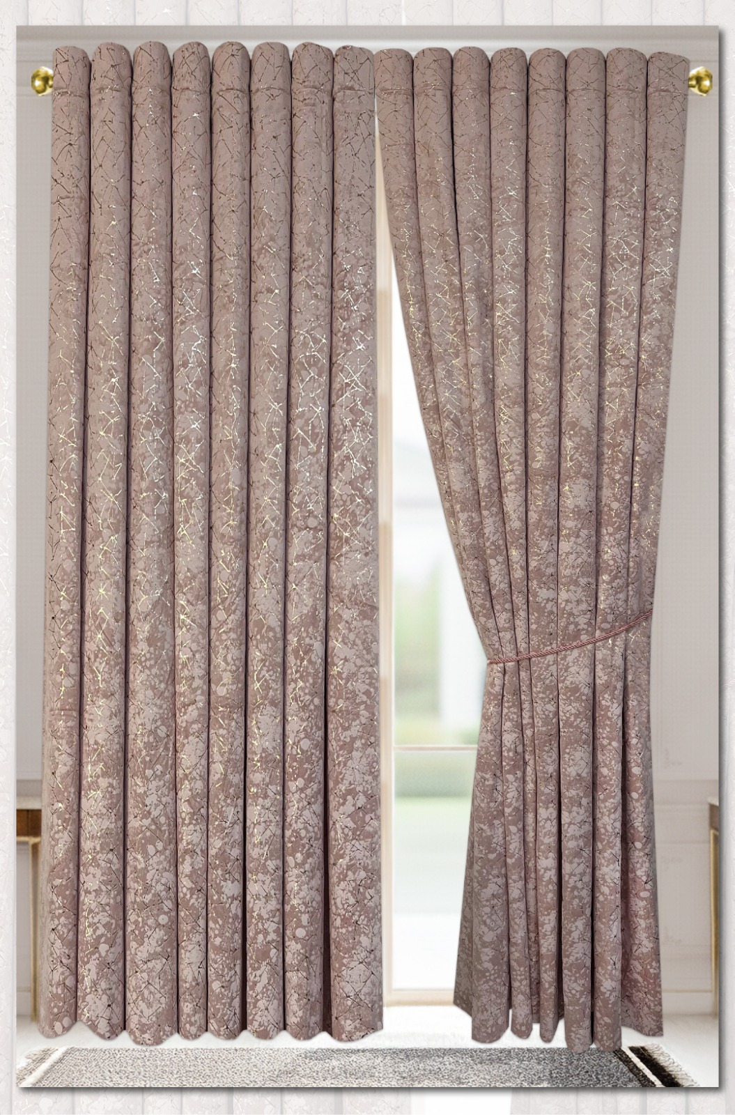 Cortina marmolada 140cmx220cm - Cortinas | D' Ensueño