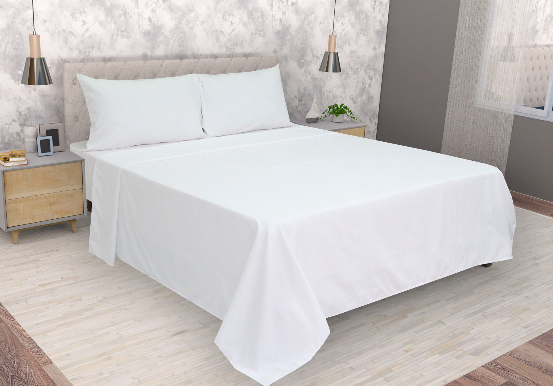 Juego de sábanas natura doble - Hotelero | D' Ensueño