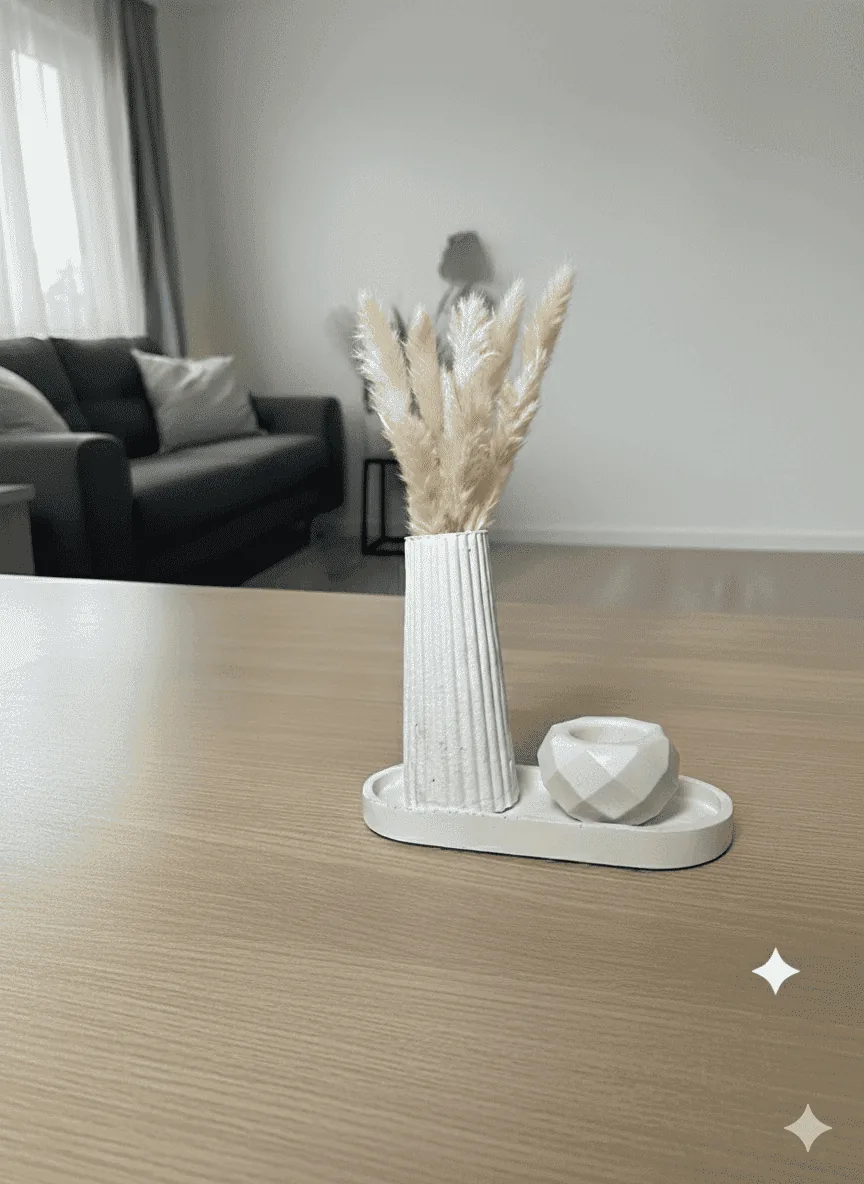 Set aura natural en yeso - Línea artesanal | D' Ensueño