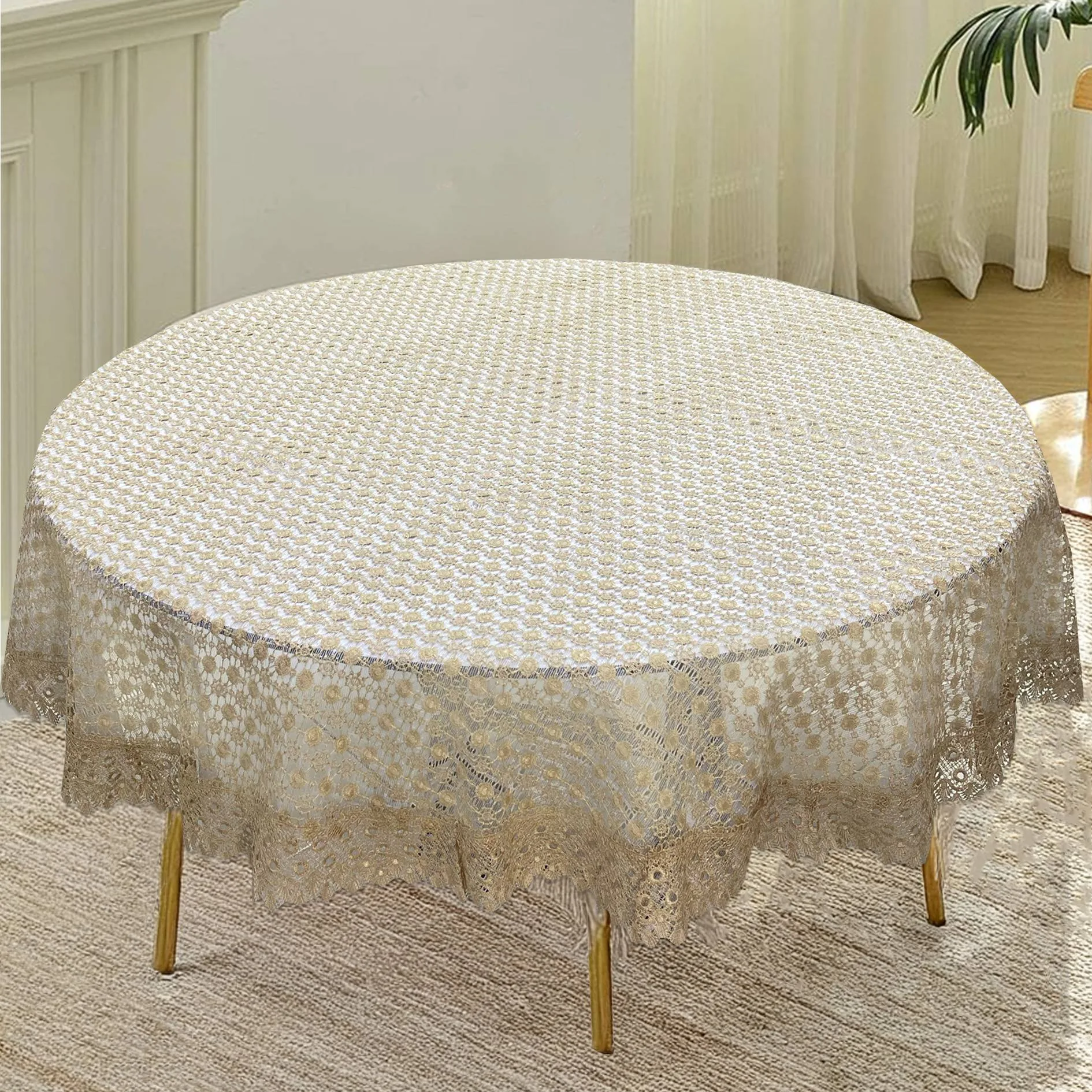 Mantel guipiur 8303 180cmx180cm - Mantelería | D' Ensueño