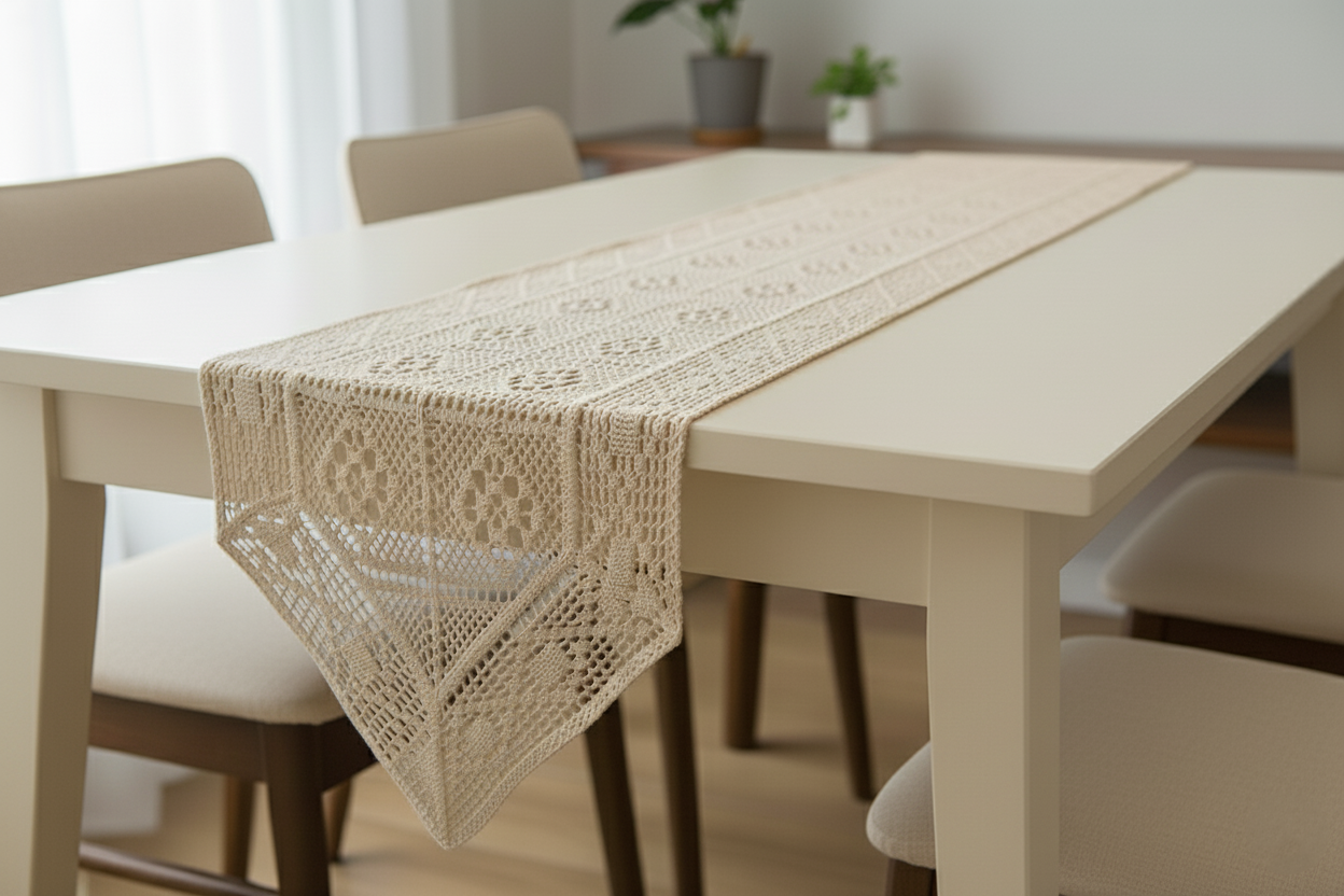 Camino de mesa croché 40cmx180cm - Mantelería | D' Ensueño