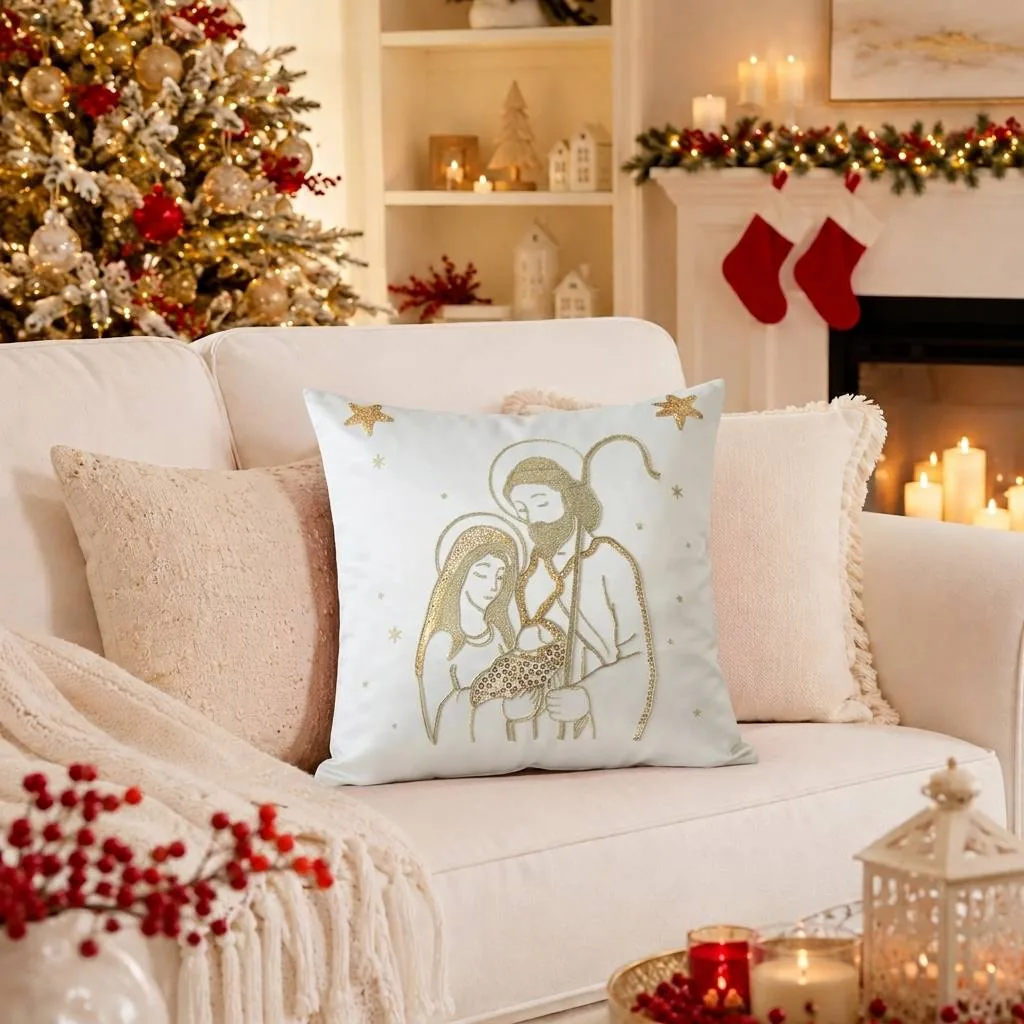 Cojín f amil 45cmx45cm - Navidad | D' Ensueño