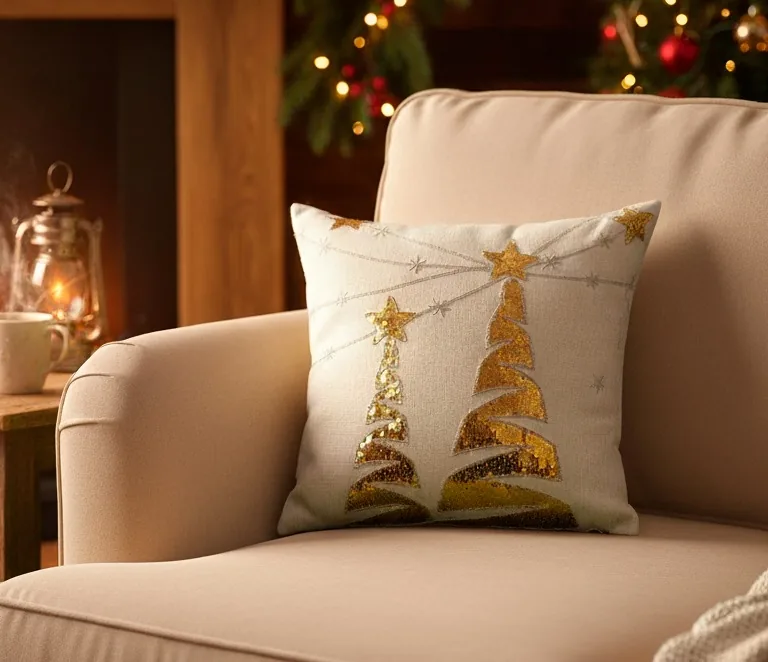 Cojín navideño arbore - Navidad 2025 Colombia