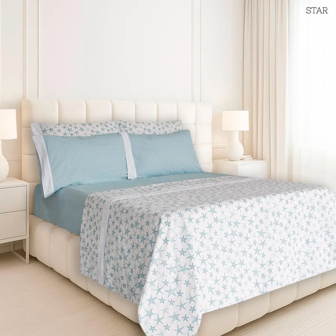 Juego de sábanas zafira juego de sábanas en género 50% algodón 50% poliéster. queen - Sábanas | D' Ensueño