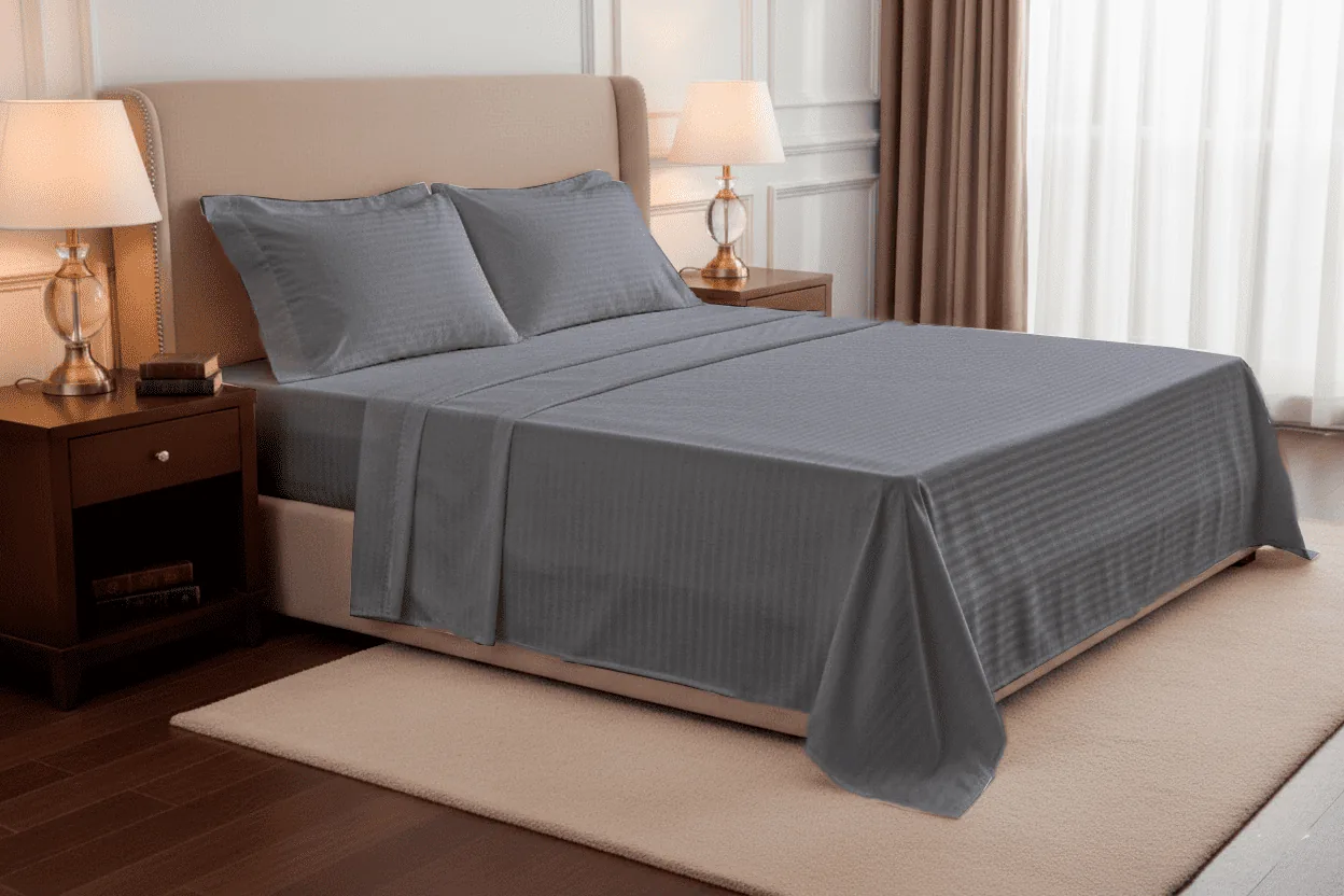 Sábana santorini juego de sábanas en microfibra perlada de 120gr con planchado permanente. sencillo - Hotelero | D' Ensueño