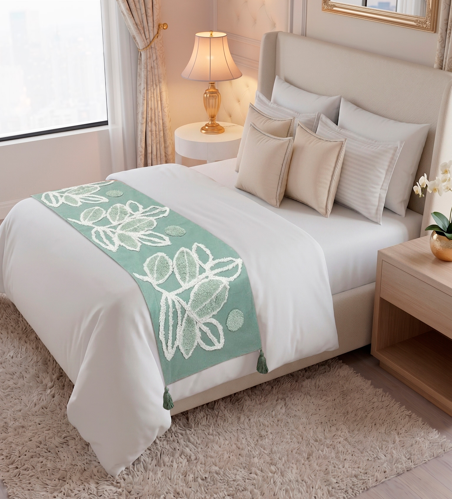 Pie de cama rocio 60cmx200cm - Tendidos premium | D' Ensueño