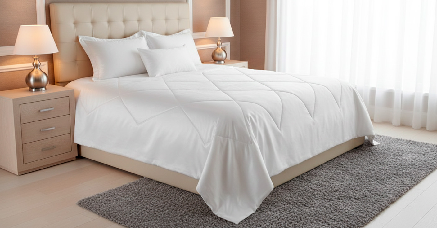 Tendido de cama satín gold sencillo - Tendidos premium | D' Ensueño