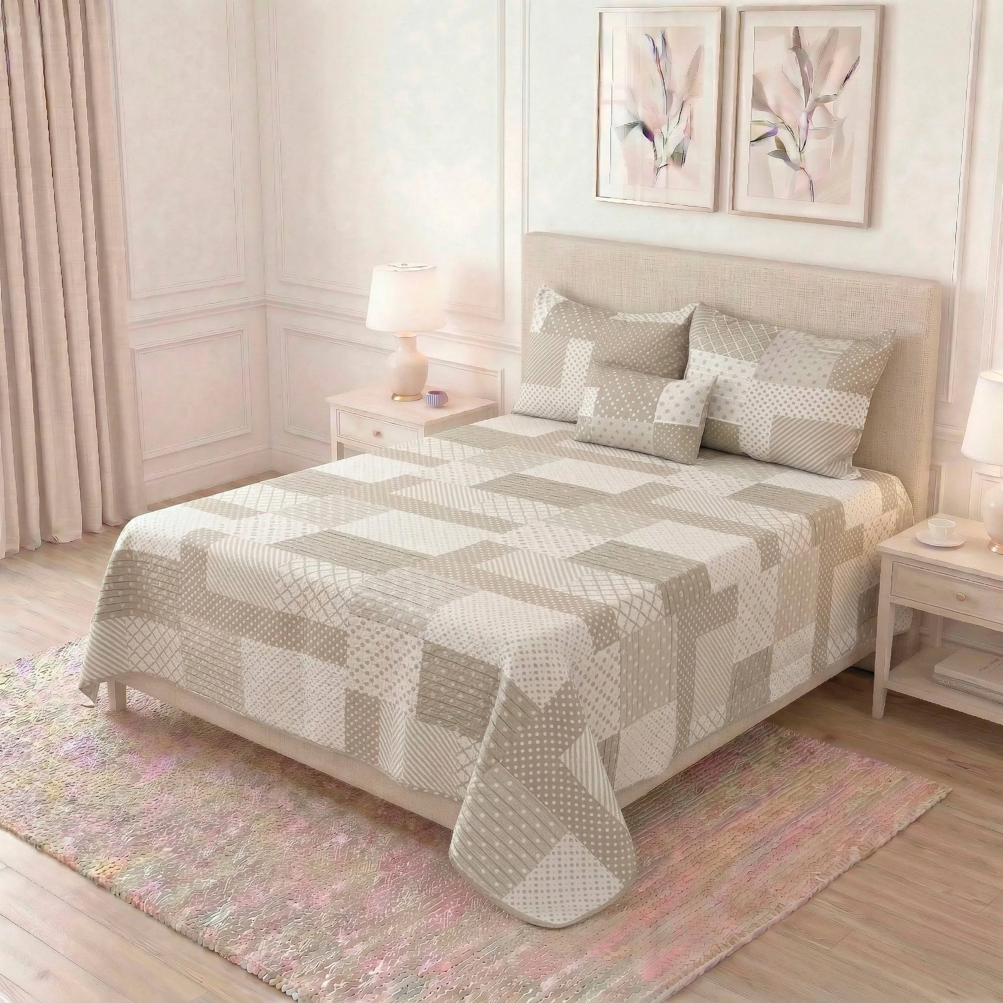 Tendido de cama doble faz macrame semidoble - Tendidos premium | D' Ensueño