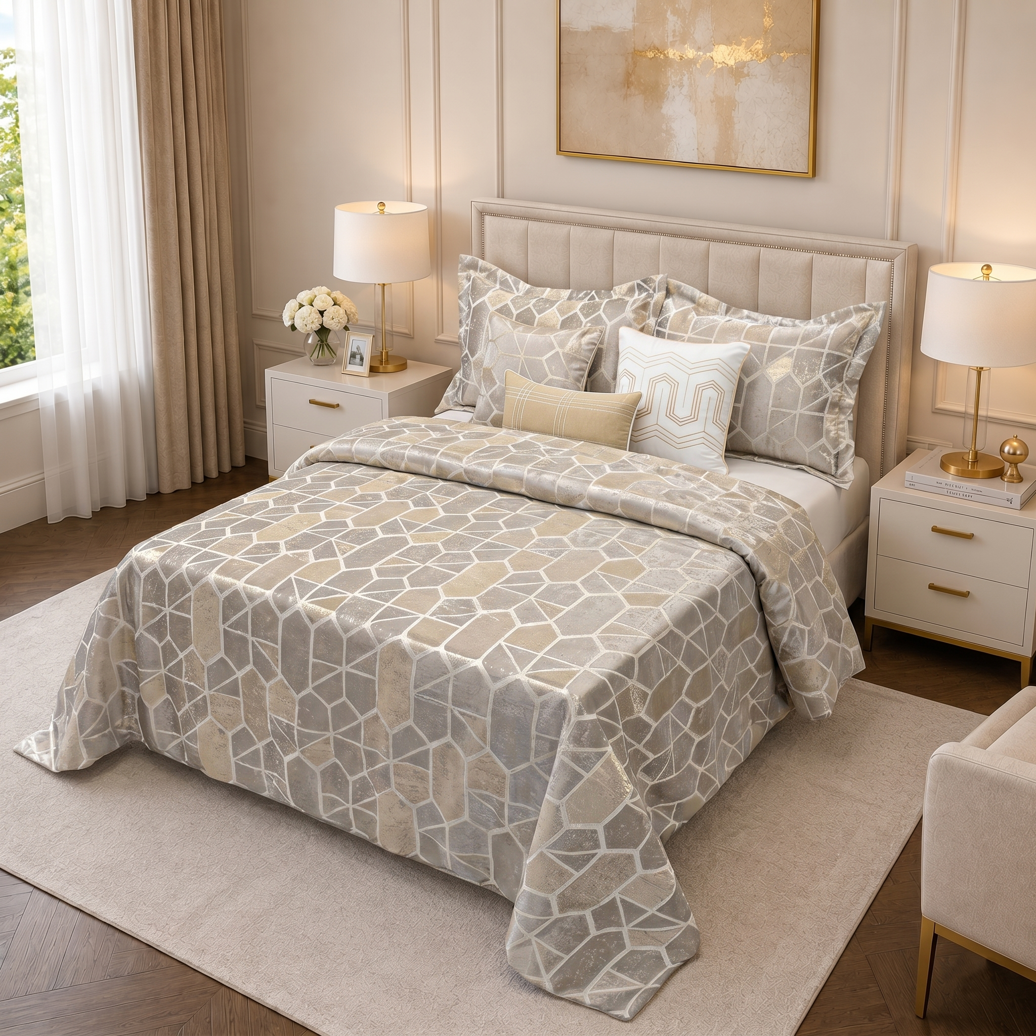 Tendido de cama fiorena doble - Tendidos premium | D' Ensueño