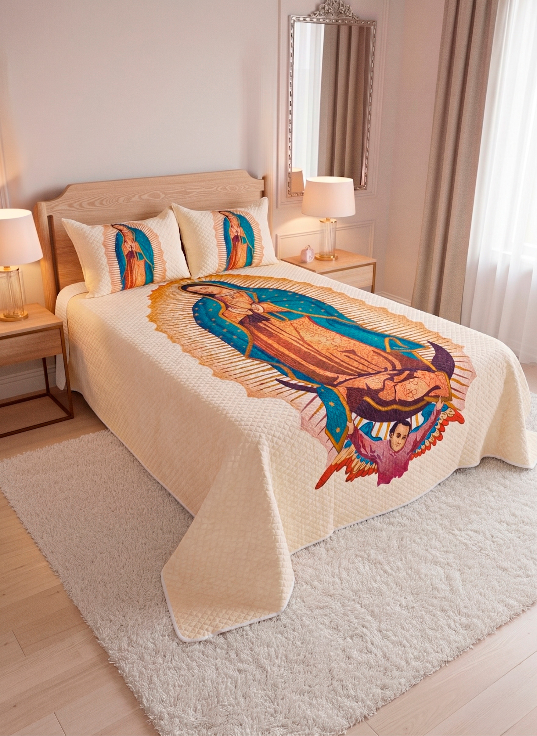Tendido de cama amaia queen - Tendidos premium | D' Ensueño