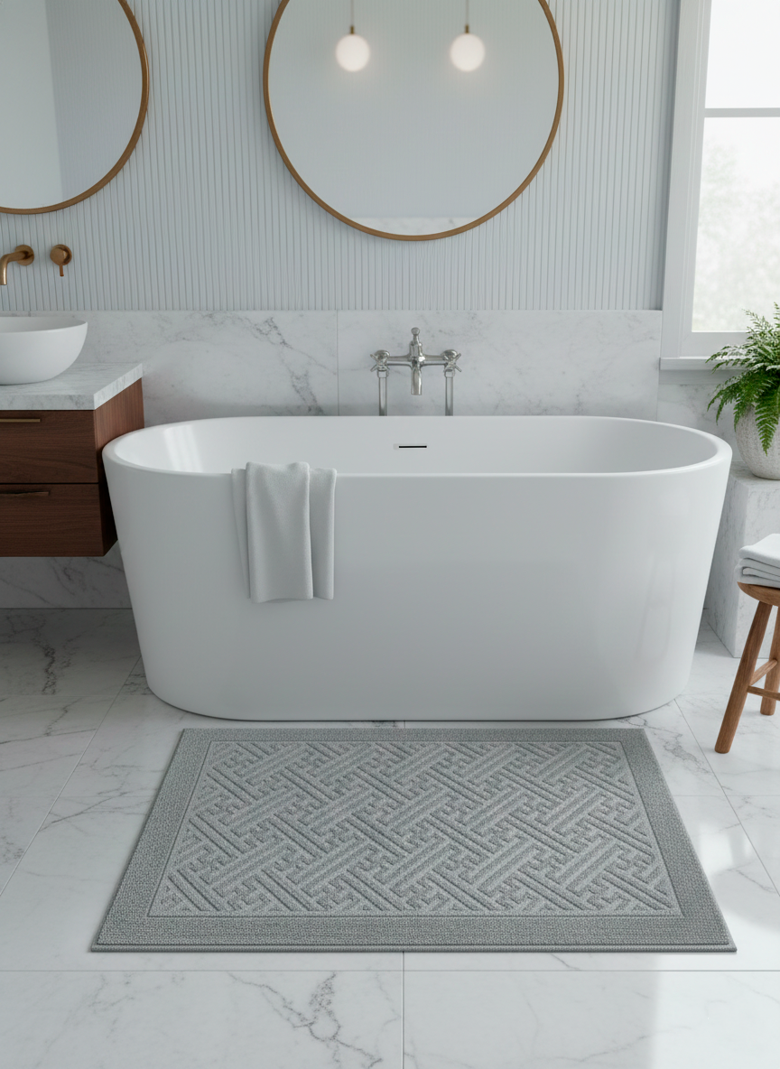 Tapete de baño leiry 50 cm x 80cm - Alfombras y tapetes Colombia